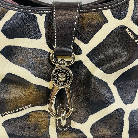 Vintage Dooney & Bourke Medium Logo Lock Stachel Purse Handbag GI358 Giraffe - Picture 3 of 16